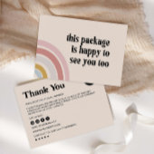 Modèle Carte de remerciements Boho | Packaging d'e