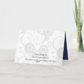 Modèle carte de remerciements **Dégradé doux, Bleu (Dos)