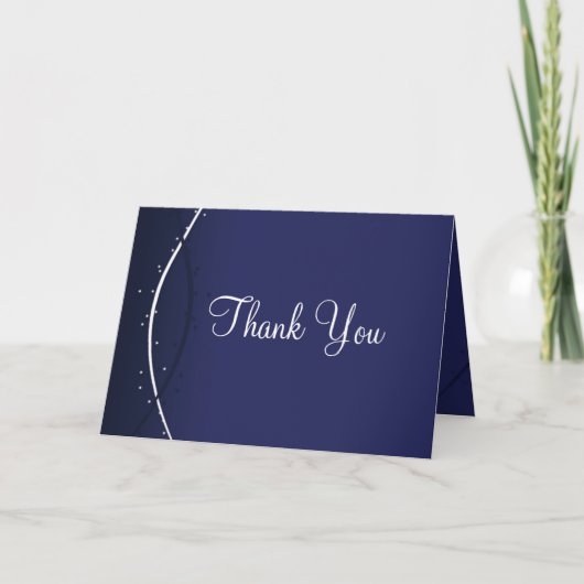 Modèle carte de remerciements **Dégradé doux, Bleu (Devant)