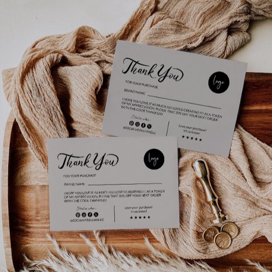 Modèle Carte de remerciements moderne