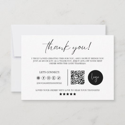 MODÈLE CARTE DE REMERCIEMENTS PME (Devant)