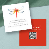 Modèle carte de visite Aquarelle rouge