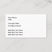 Modèle Carte de visite Coolest Automotive (Dos)