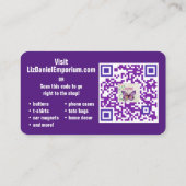 MODÈLE - Carte de visite de 3,5 po x 2,0 po (Dos)