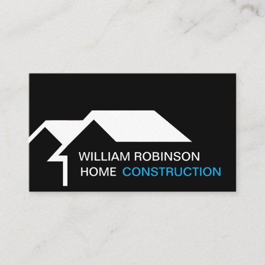 Modèle Carte de visite de construction unique (Devant)