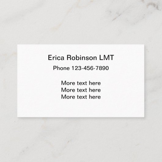 Modèle Carte de visite de massage (Dos)