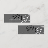 Modèle Carte de visite de Monogramme moderne (Devant / Derrière)