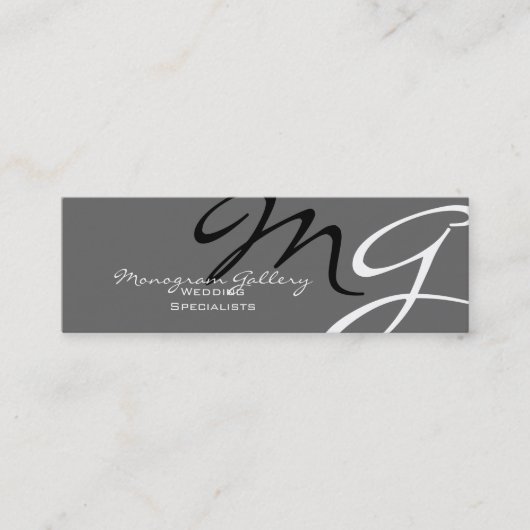 Modèle Carte de visite de Monogramme moderne (Devant)