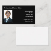 Modèle Carte de visite de Realtor Photo Femme (Devant / Derrière)
