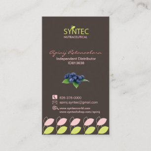 Modèle Carte de visite de Syntec Nutraceutical