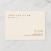 Modèle Carte de visite Gold Texte Élégant moderne (Dos)