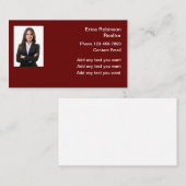 Modèle Carte de visite professionnel de la photo R (Devant / Derrière)