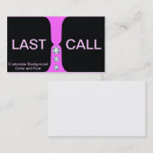 Modèle carte de visite rose et diamants (Devant / Derrière)