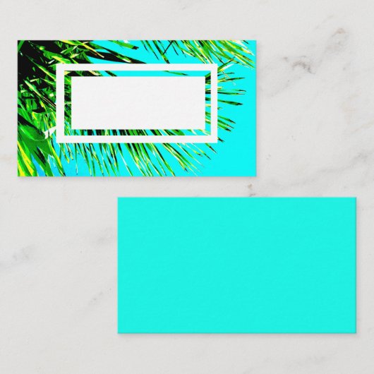 modèle carte de visite tropical (Devant / Derrière)