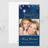 Modèle carte photo de la paix sur terre (Devant / Derrière)