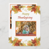 Modèle Carte photo de Thanksgiving (Devant / Derrière)