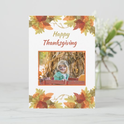 Modèle Carte photo de Thanksgiving (Debout devant)