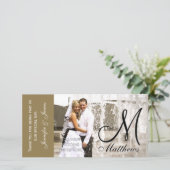 Modèle Carte photo du Merci Mariage d'or (Debout devant)