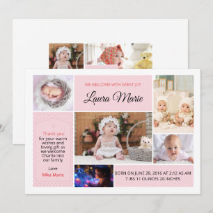 Modèle Carte photo faire-part de naissance