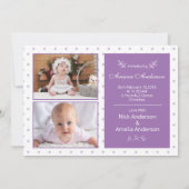 Modèle Carte photo faire-part de naissance (Dos)