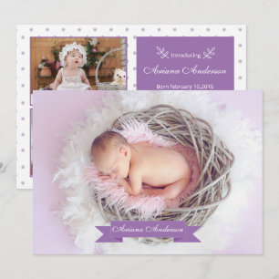 Modèle Carte photo faire-part de naissance