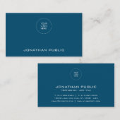 Modèle Cartes de visite Elégant Océan Bleu Moderne (Devant / Derrière)