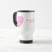 Modèle chaud de maman Customizable Pink Travel Mug (Devant gauche)