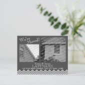 Modèle Chevron Changement d'Adresse avec Photo Gri (Debout devant)