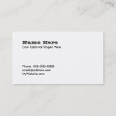 Modèle chic de carte de visite du DJ de balancier (Dos)