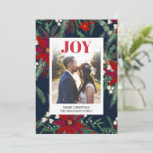 Modèle chic de Noël floral poinsettia photo (Debout devant)