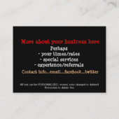 Modèle chinois de carte de visite de CARLIN (Dos)