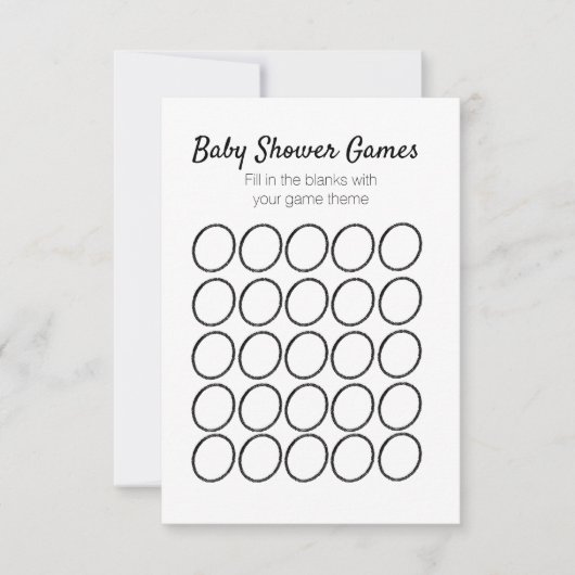 Modèle circulaire de jeu pour Baby Shower (Devant)