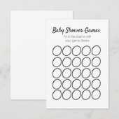 Modèle circulaire de jeu pour Baby Shower (Devant / Derrière)