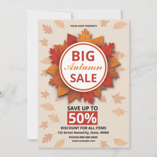 Modèle circulaire de vente automne/automne (Devant)