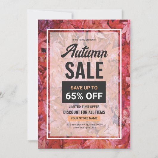 Modèle circulaire de vente automne/automne (Devant)