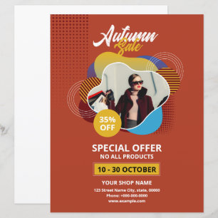 Modèle circulaire promotionnel d'automne