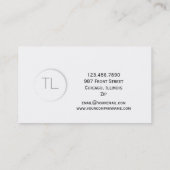 Modèle classique moderne de carte de visite de (Dos)