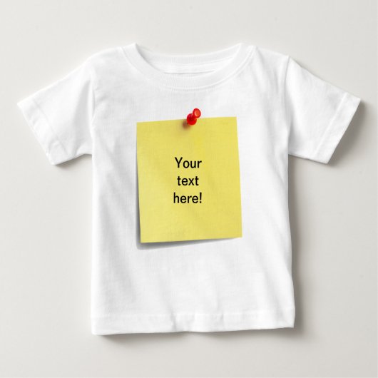 Modèle collant de T-shirt de bébé de note - votre (Devant)