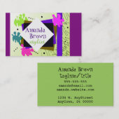 modèle coloré carte de visite amusant (Devant / Derrière)