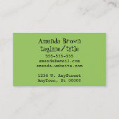 modèle coloré carte de visite amusant (Dos)