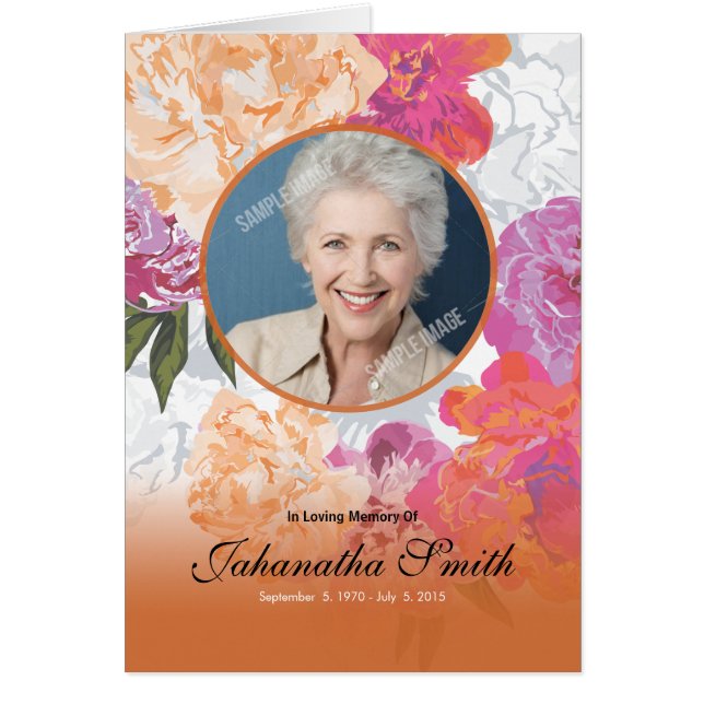 Modèle commémoratif funèbre de programme (Devant)