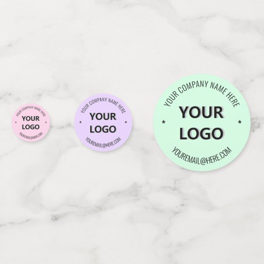 Modèle Confetti du groupe de texte du logo d'entre (Derrière)