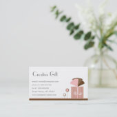 Modèle créatif de carte de visite de boutique de (Debout devant)