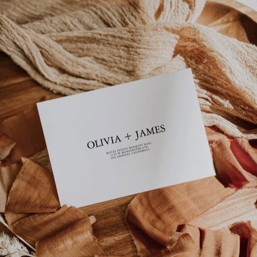 Modèle d'adresse d'enveloppe Mariage minimaliste