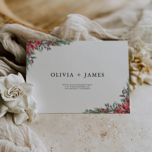 Modèle d'adresse Mariage de Noël