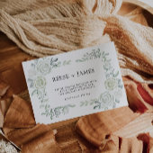 Modèle d'adresse Mariage Emerald Green