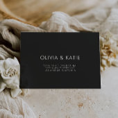 Modèle d'adresse Mariage noir