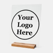 Modèle d'affaires Cercle noir Votre logo ici (Angle)