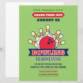 Modèle d'affiche de tournoi de bowling (Devant / Derrière)