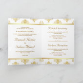 Modèle Damas blanc et or Mariage musulman (Intérieur)